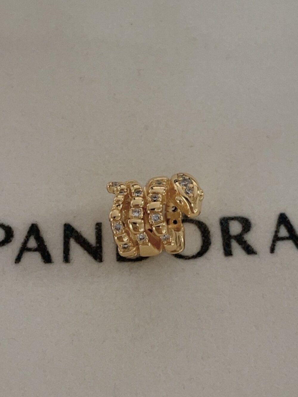 Pandora Curled Snake Charm